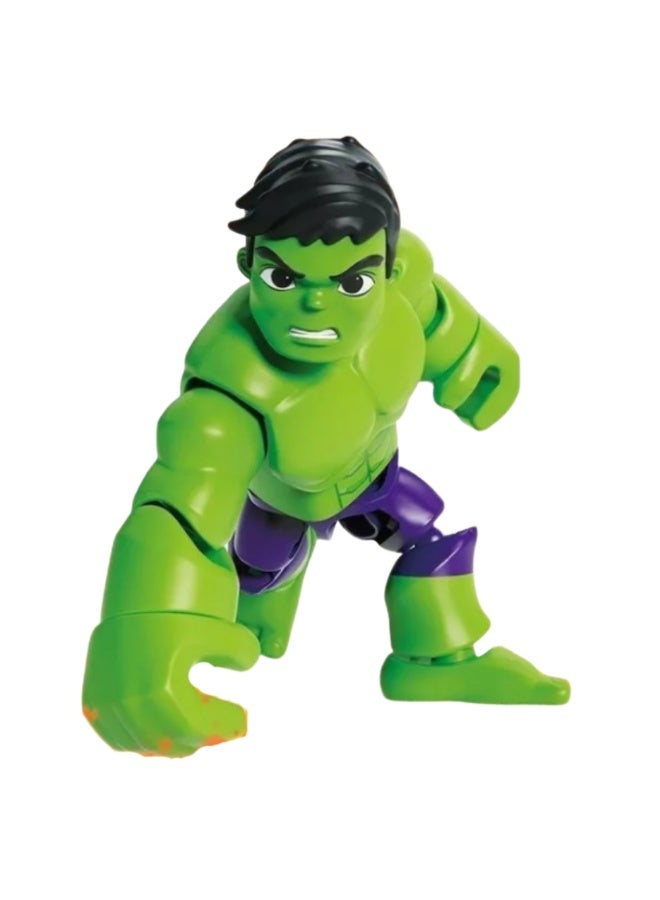 BLOKEES Marvel Spidey Amazing Friends Hulk Building Kit | Amazing Level 02 Collectible Action Figure Toy | STEM Construction Set for Kids & Adults | Licensed Model Play & Display - Image 2